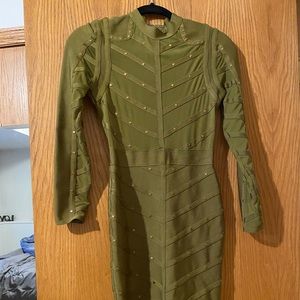 Olive green dress